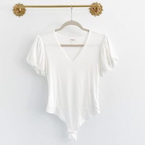 Bohme White Puff Sleeve Bodysuit